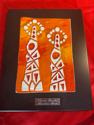 Framed Sagrada Familia Barcelona Gaudi Art Plaque - Image 1 of 2