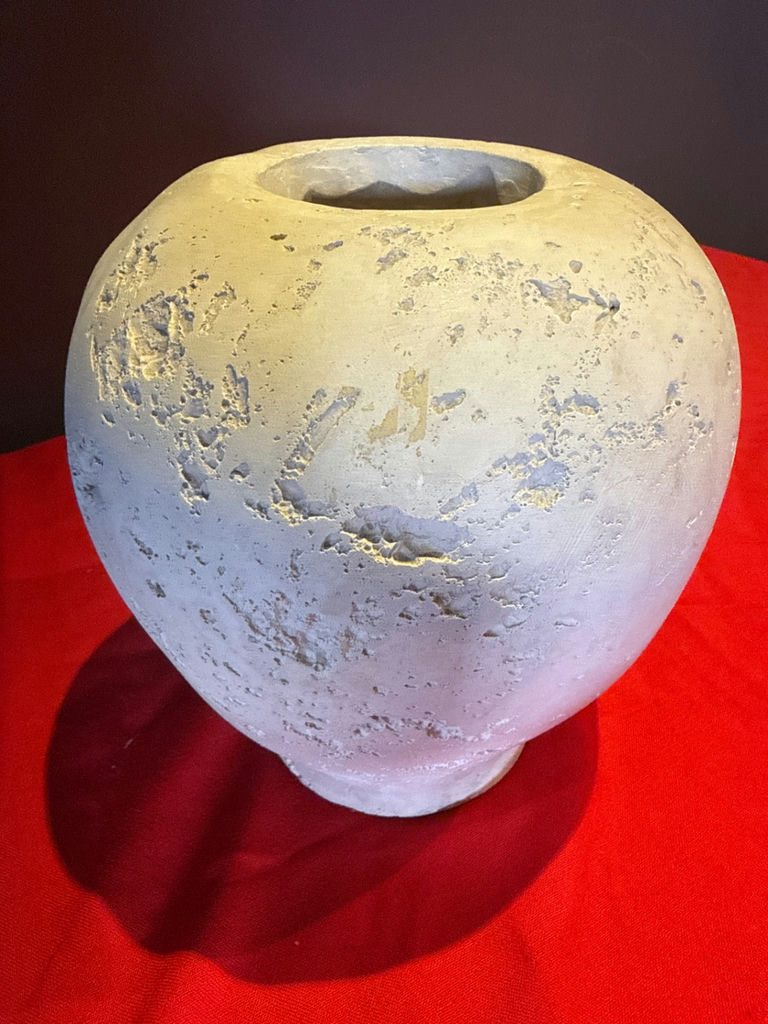 Jaru of California -Round Textured Decorative Vase with Lid - image 3 of 3