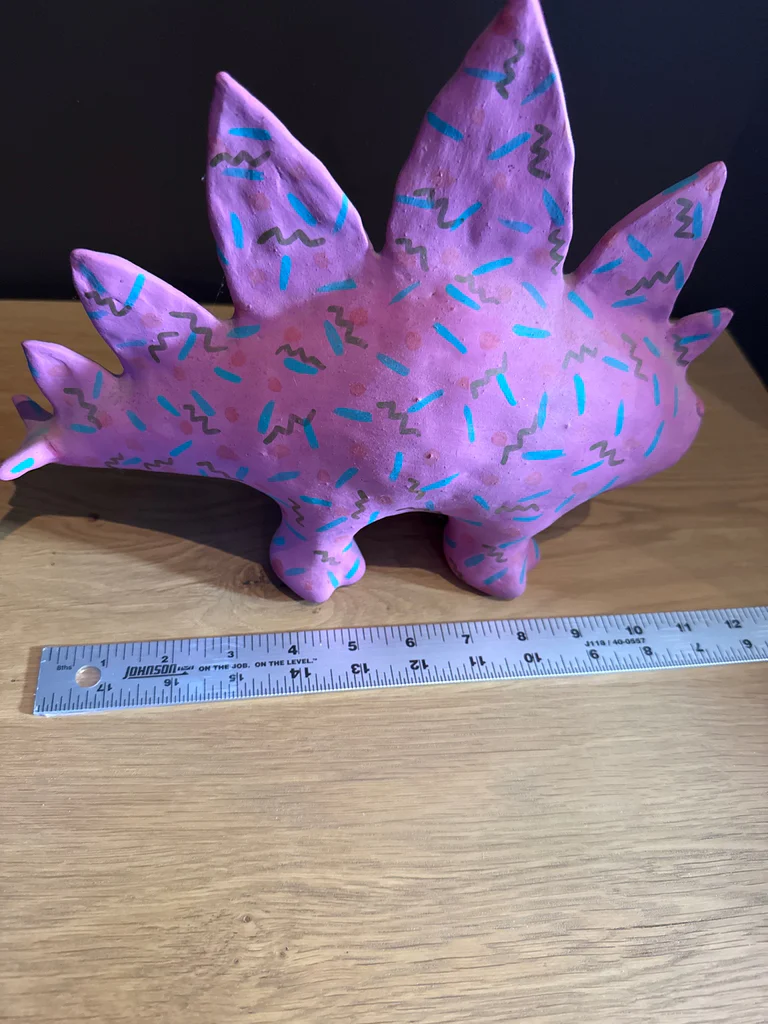 Pink Stegosaurus Dinosaur Figurine - image 4 of 5