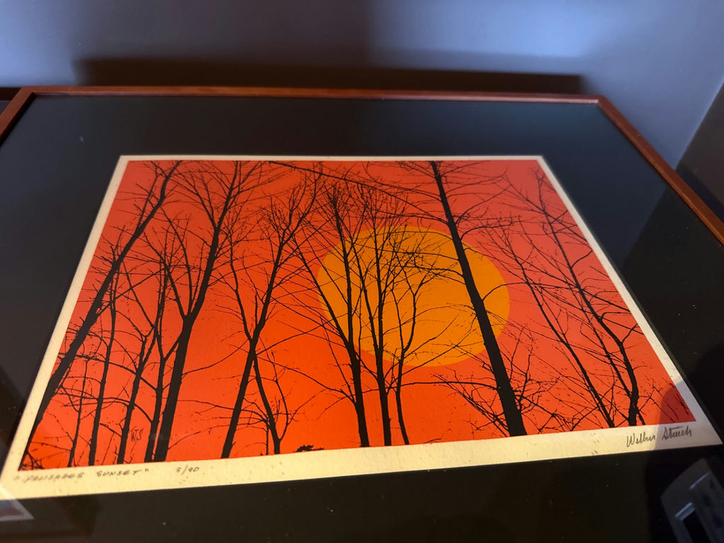 Won’t Streech -Framed sunset forest silhouette print - image 4 of 4