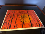 Won’t Streech -Framed sunset forest silhouette print - thumbnail 4 of 4