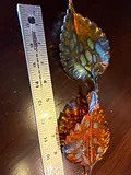 Murano glass Pair of Decorative Glass Leaf Dishes - thumbnail 4 of 4