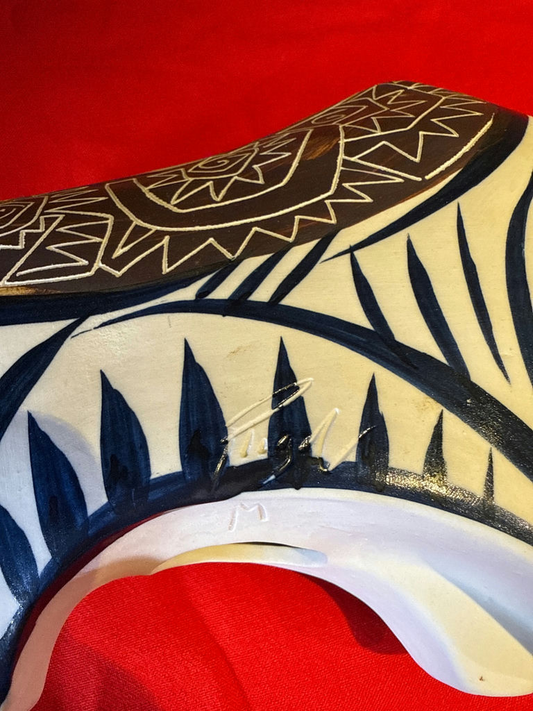 Art Escudellars Hand-Painted Ceramic Bull Figurine - image 3 of 5