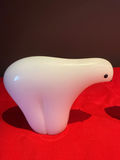 Pair of white art glass polar bear bear-shaped figurines - thumbnail 3 of 5