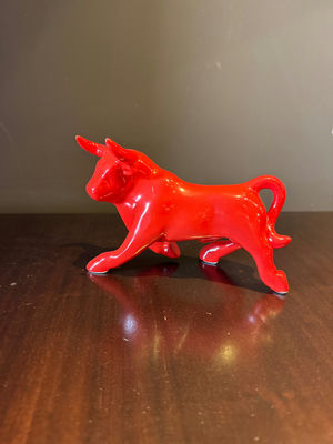 Ole Mosiac Red Bull Figurine - Image 1 of 4