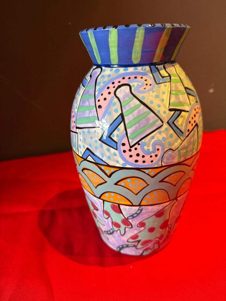 Wendy Williams Hand-Painted Ceramic Vase - image 1 of 4