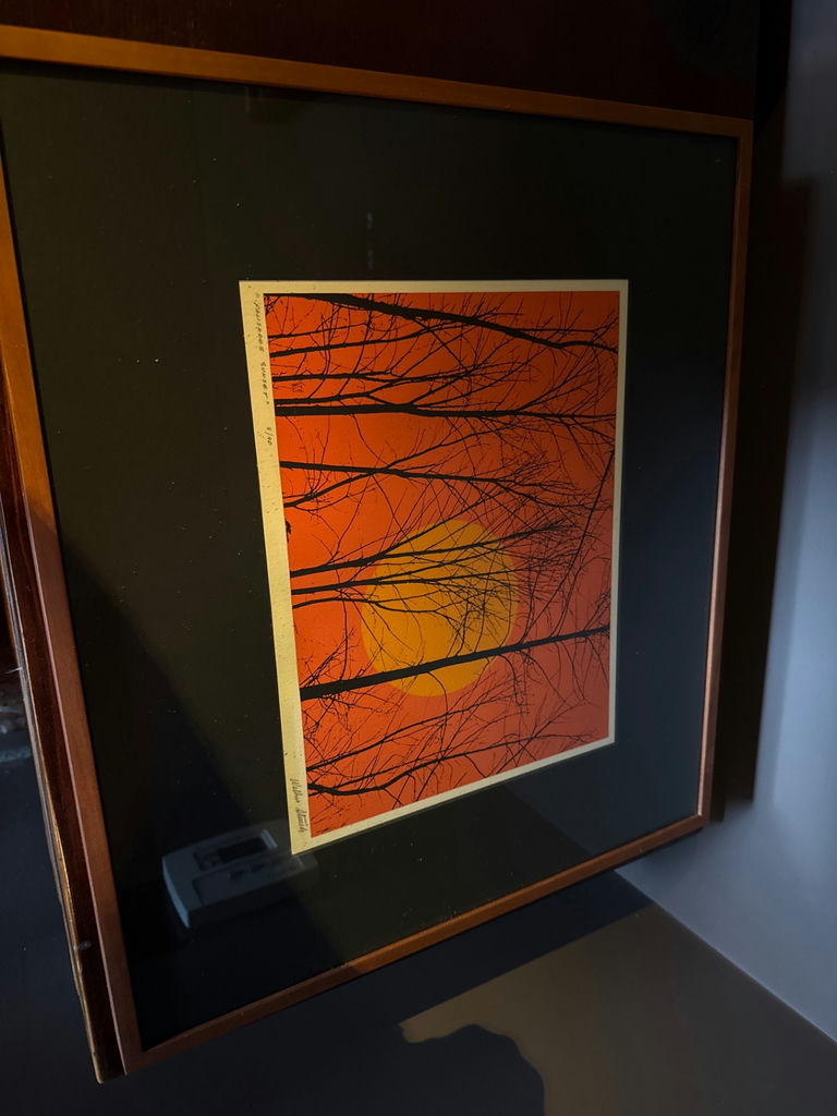 Won’t Streech -Framed sunset forest silhouette print - image 1 of 4