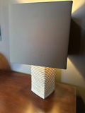 Ribbed-Column Table Lamp with Square Shade - thumbnail 3 of 3