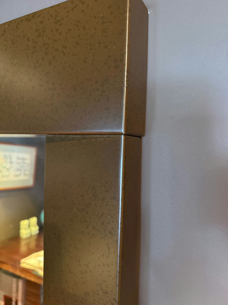 Dark metal-framed floor mirror - image 2 of 3