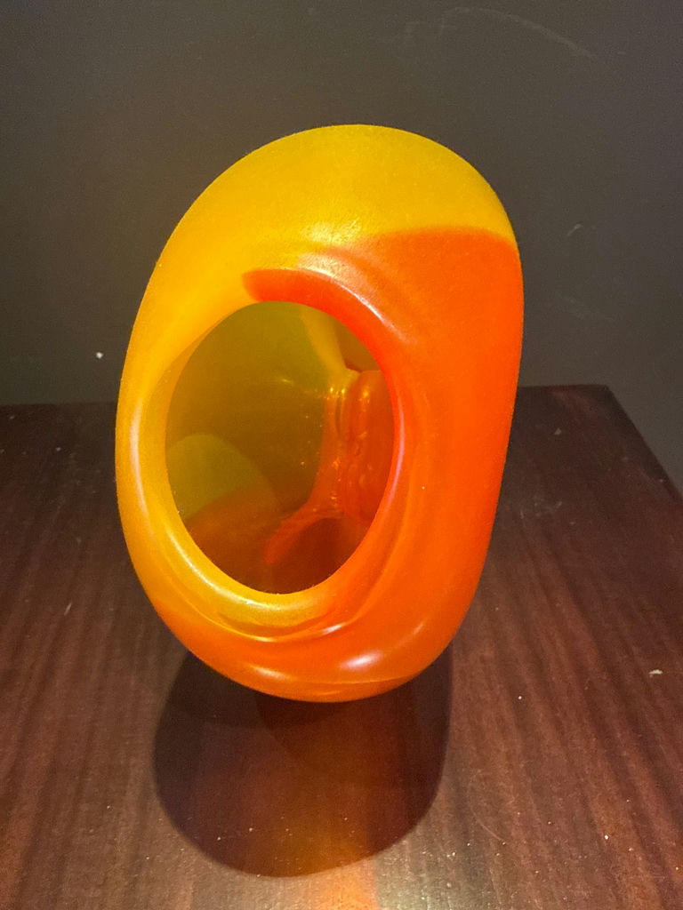 MoranobOrange and yellow glass sculpture - image 2 of 5