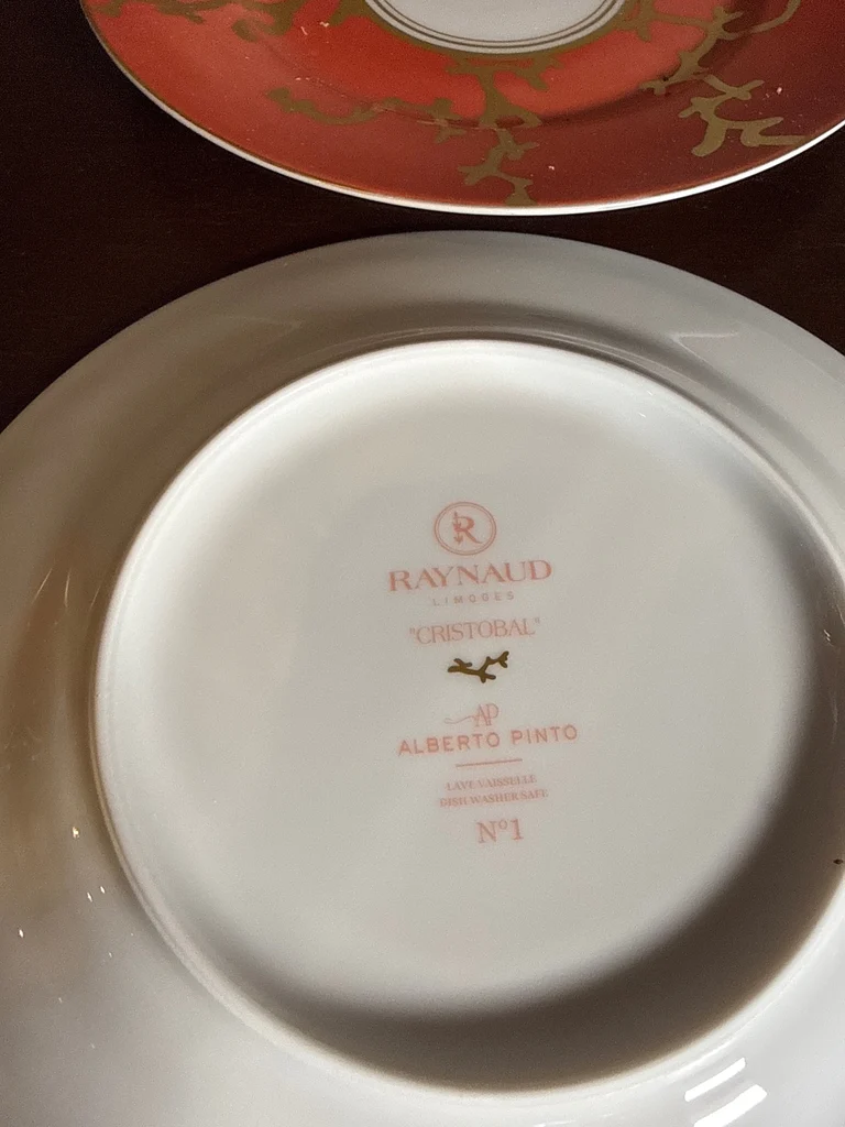 Set of Four Raynaud Cristobal Dessert Plates - image 4 of 4