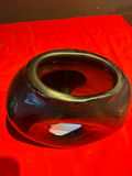 Black glass art vases with 8-ball and eye motifs - thumbnail 3 of 4