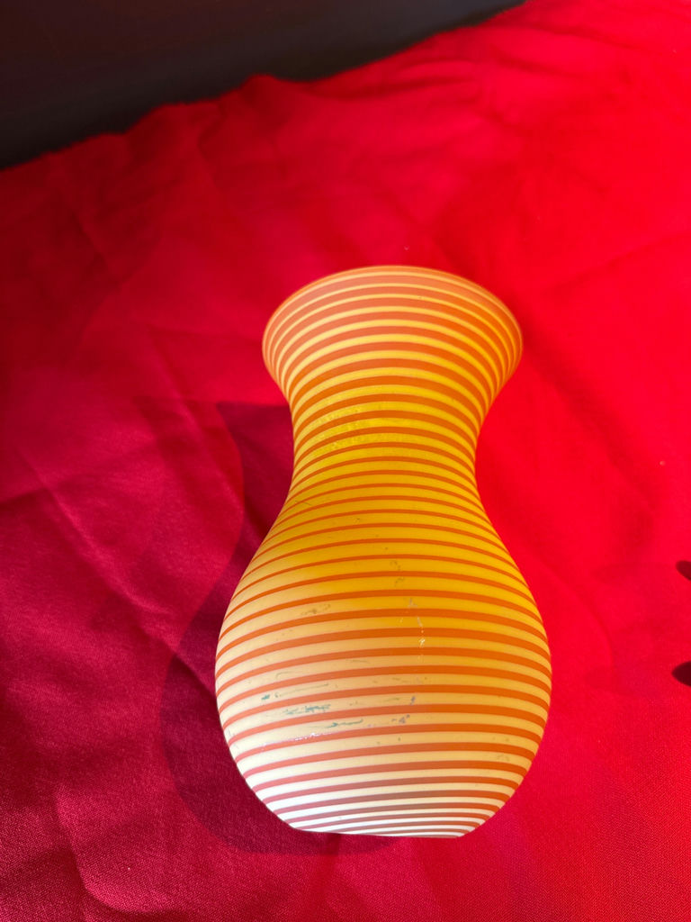 Boda Striped Glass Vase and Decorative Elephant Figurine - image 4 of 5