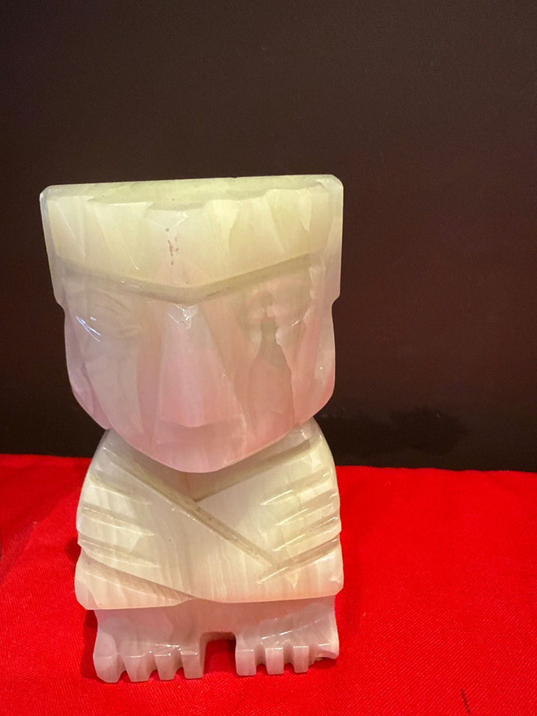 Mayan Aztec hand carved bookends  - image 2 of 3
