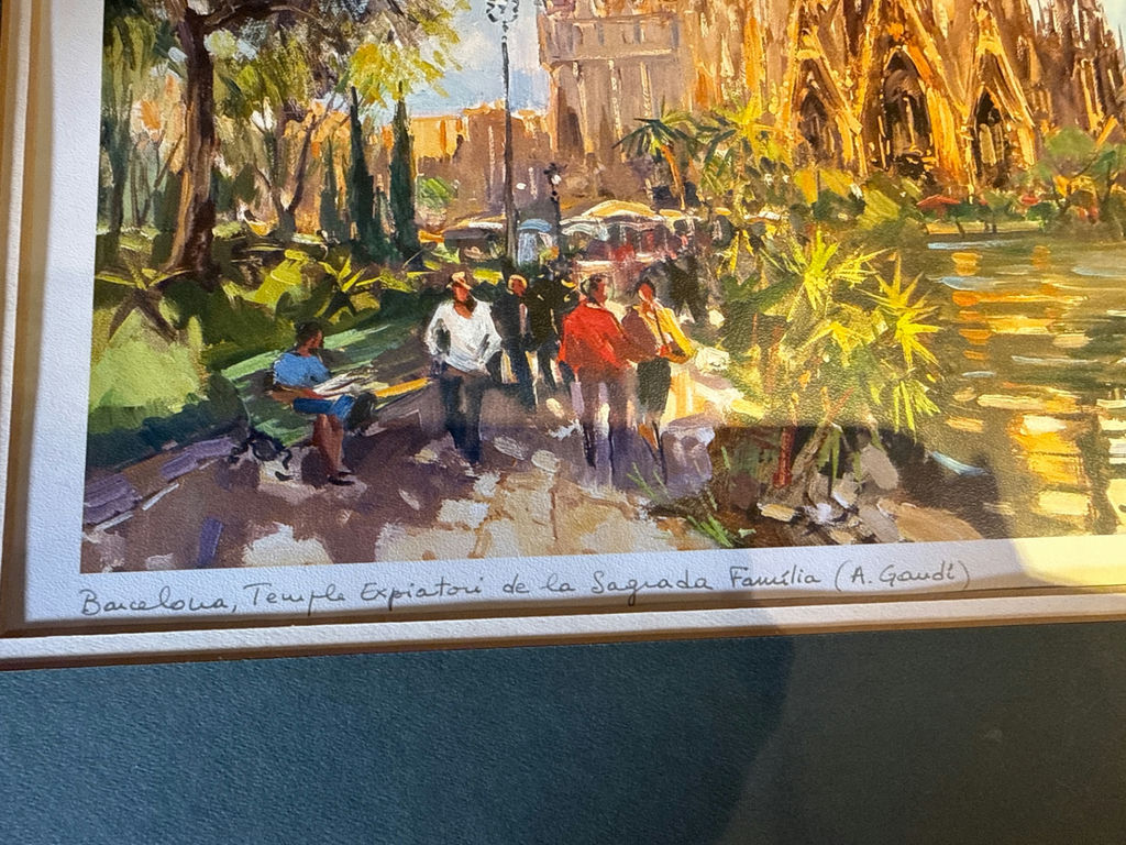 Robert Ricart- Matted Print of La Sagrada Familia in Barcelona - image 2 of 3