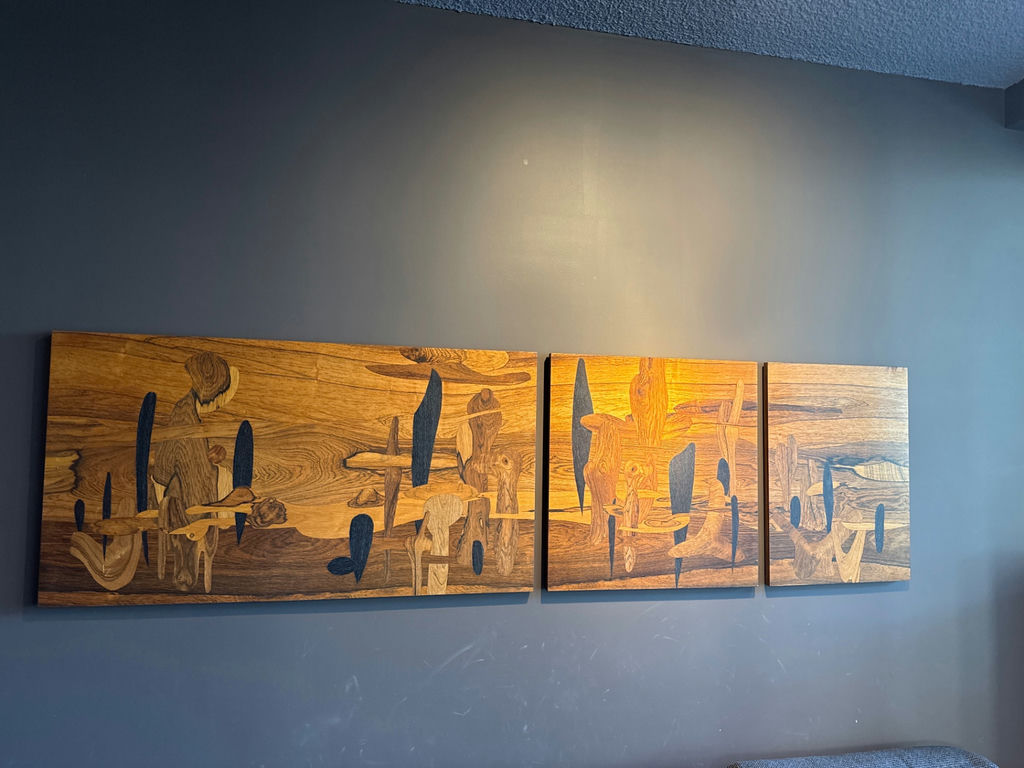Abstract Wood Panel Wall Art Set - image 1 of 4