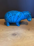 Museum of Art Blue Ceramic Hippopotamus Figurine - thumbnail 1 of 4
