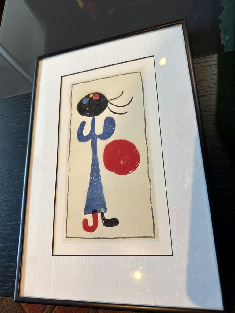 Framed Joan Miró Color Woodcut Print - image 1 of 3