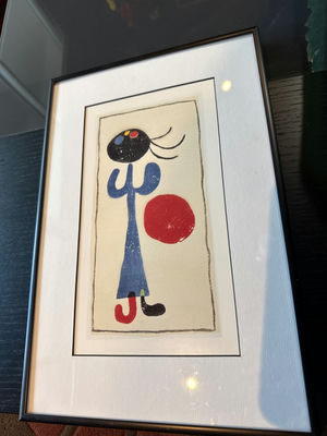 Framed Joan Miró Color Woodcut Print - Image 1 of 3