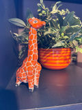 Decorative Ceramic Bottle Vase, Planter with Artificial Plant, and Animal Figurines - thumbnail 4 of 7
