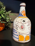 Decorative Ceramic Bottle Vase, Planter with Artificial Plant, and Animal Figurines - thumbnail 2 of 7