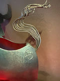 Metal horse sculpture with gradient finish - thumbnail 3 of 4