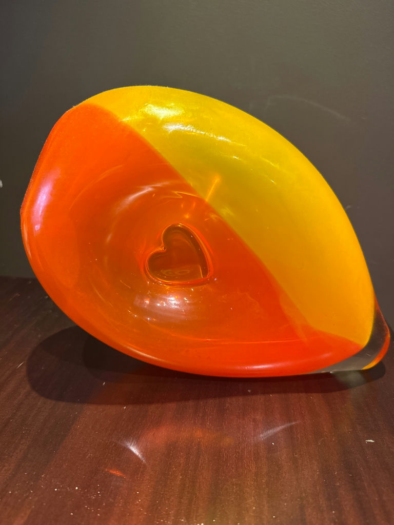 MoranobOrange and yellow glass sculpture - image 1 of 5