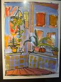Kritz signed - Framed painting of a windowsill with plants - thumbnail 4 of 4