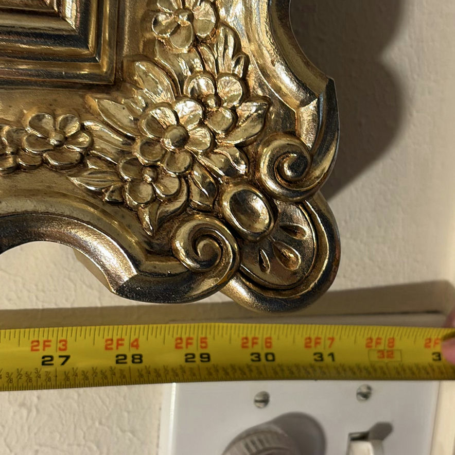 Pair of ornate gold-framed mirrors - image 4 of 5