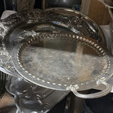 Ornate silver-plated serving trays and bowls - thumbnail 5 of 8