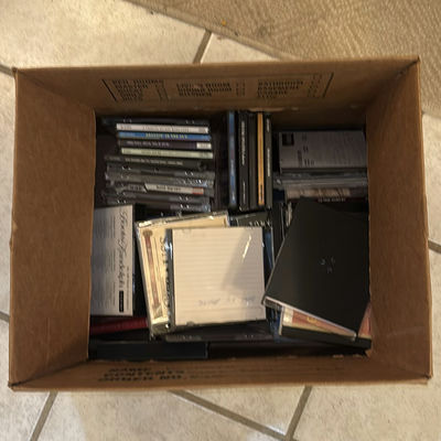 Box of CDs and Cassette Tapes - Image 1 of 6