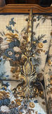 Ornate gilt metal candlesticks and framed pastoral landscape painting - thumbnail 2 of 7