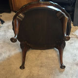 Round Burl Wood Table on Three-Leg Pedestal - thumbnail 3 of 3