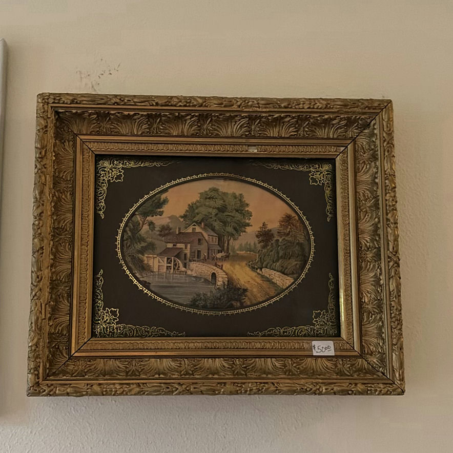 Assorted framed artworks and decorative clock - image 7 of 10