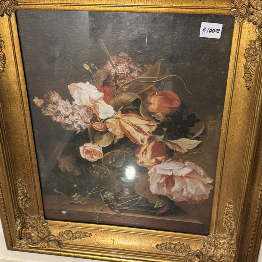 Ornate Gold-Framed Art Prints and Decorative Panel - image 5 of 11