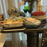 Assorted Dinnerware, Glassware and Decor on Display Table - thumbnail 3 of 7