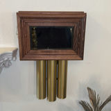 Deer wall art, brass-weight pendulum clock, and ornate corbel shelf - thumbnail 2 of 4