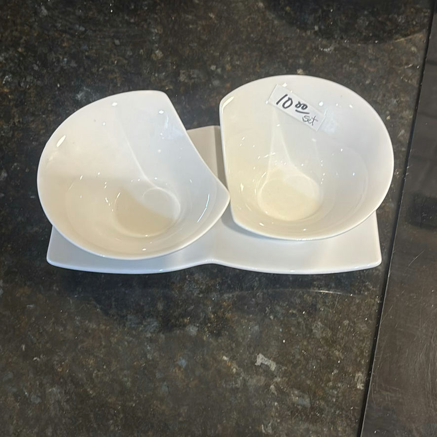 Assorted white ceramic dinnerware and tortilla shell pan set - image 11 of 13