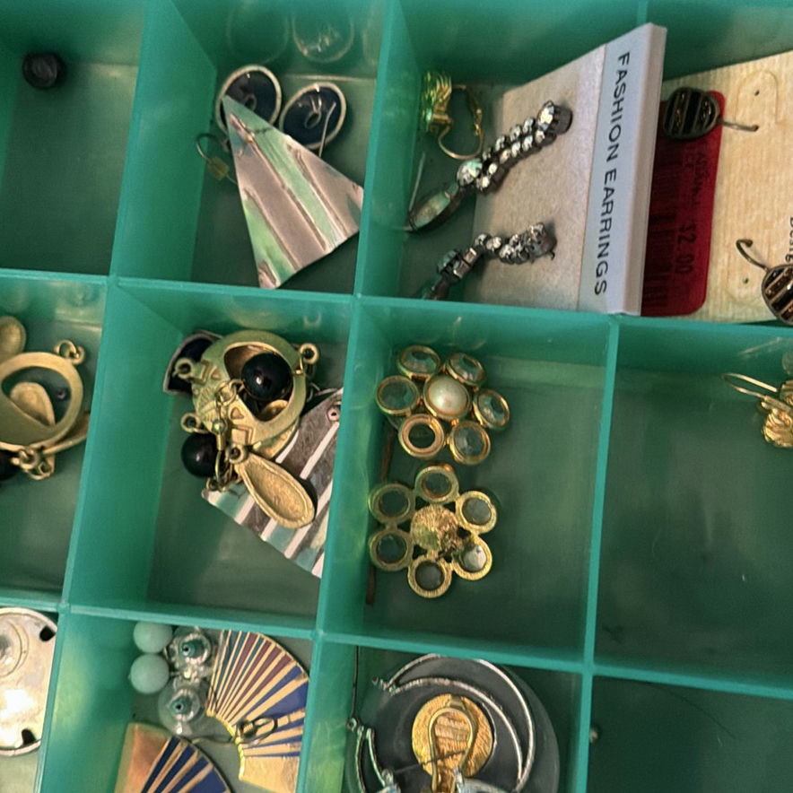 Assorted jewelry in a multi-compartment organizer - image 13 of 13