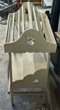 Vintage cream rolling cart and arch fretwork panels - thumbnail 2 of 5
