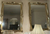 Pair of ornate gold-framed mirrors - thumbnail 3 of 5