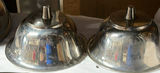 Pair of chrome dome-shaped lids - thumbnail 1 of 3