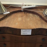 Three-Drawer Wooden Dresser with 2 Brass Lamps - thumbnail 3 of 5
