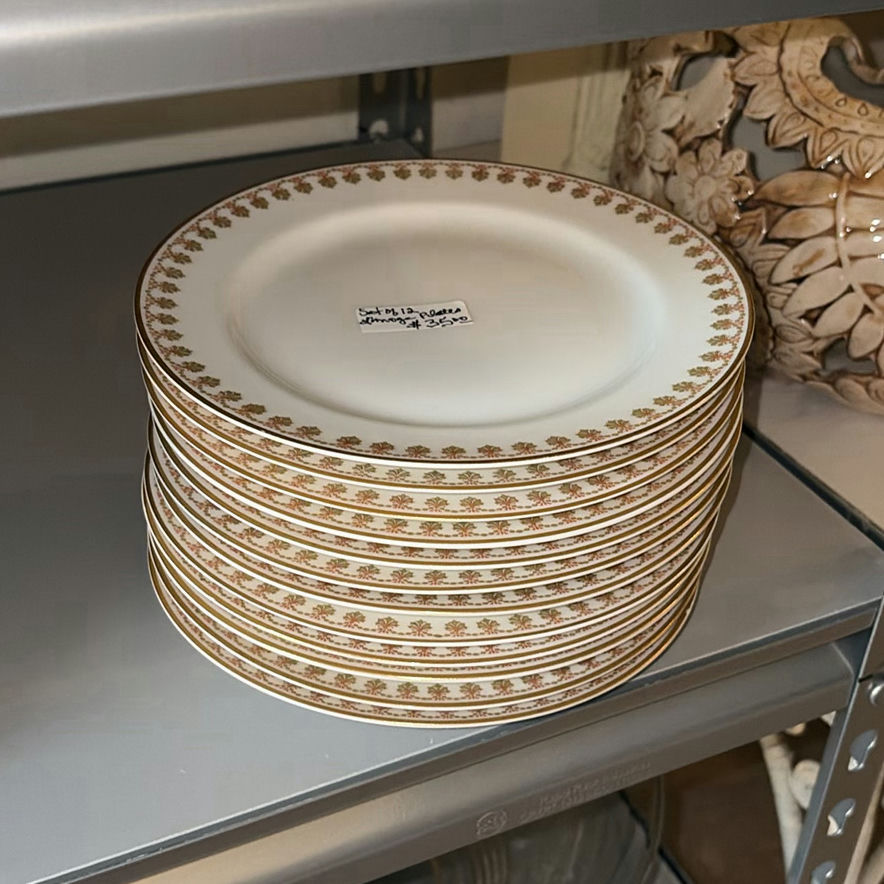 Glass platter and assorted porcelain dinnerware - image 3 of 6