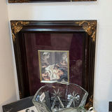 Wooden Display Shelf with Framed Art and Vintage Ceramics - thumbnail 5 of 17