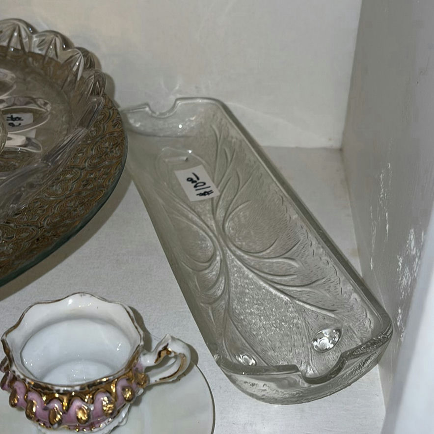 Assorted decorative home items: ornate frames, figurines, and glassware - image 6 of 7