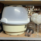 Frosted glass stemware and assorted glassware with a vintage appliance - thumbnail 1 of 9