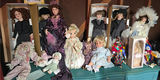 Collection of vintage fashion dolls with boxed sets and a clown doll - thumbnail 1 of 5