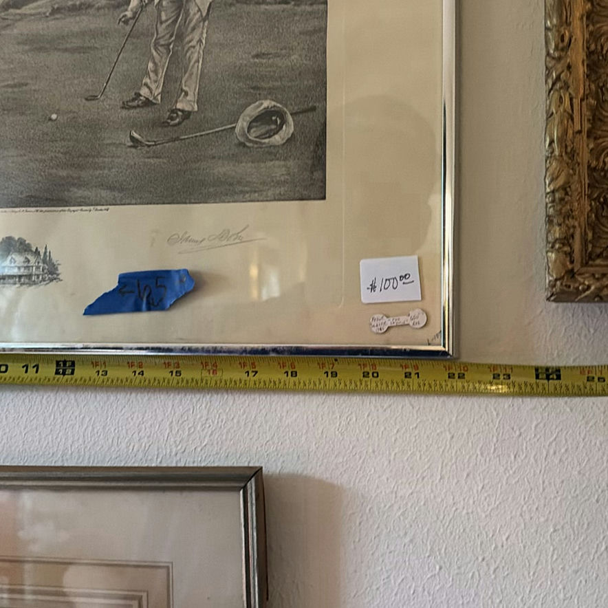 Assorted framed artworks and decorative clock - image 8 of 10