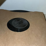 Vintage glass serving dish with ornate metal frame and antique vinyl records - thumbnail 4 of 4